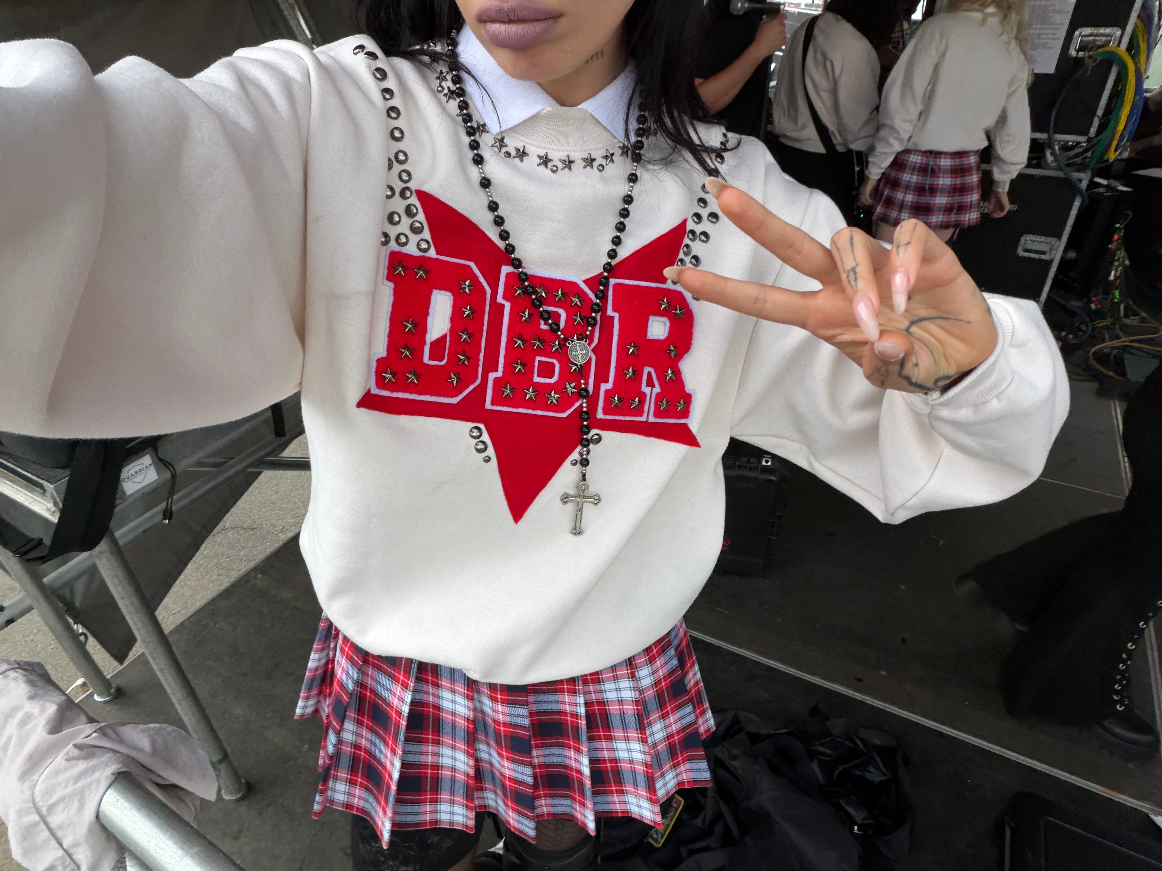 ORIGINAL DBR 2468 CHEER SWEATSHIRT (Red studded) UNISEX